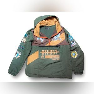Men’s 8ighth Dstrkt Military hooded Anorak pullover windbreaker, Size XL